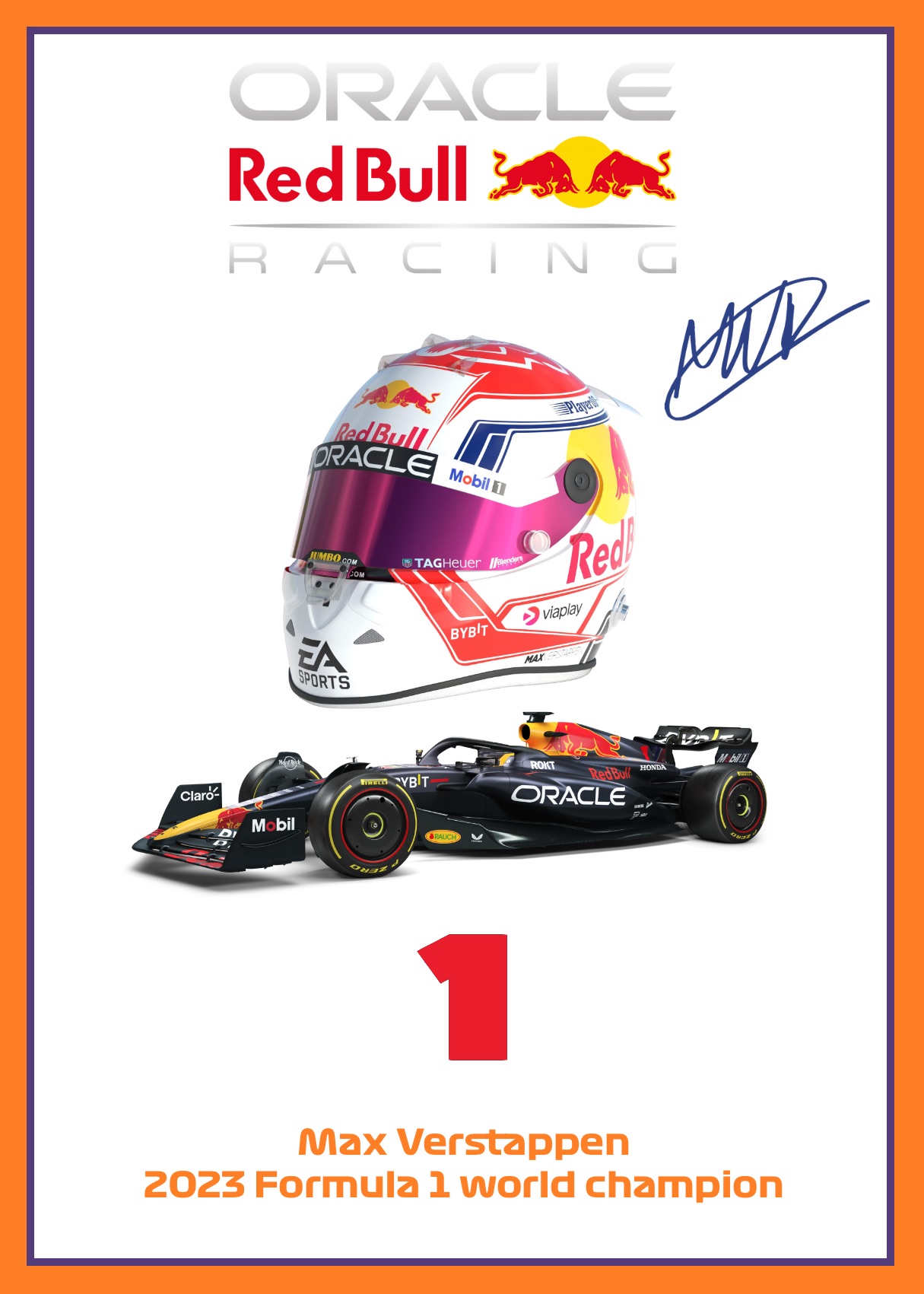 max verstappen Signed limited-edition F1 helmet prints – A3 satin finish artworks
